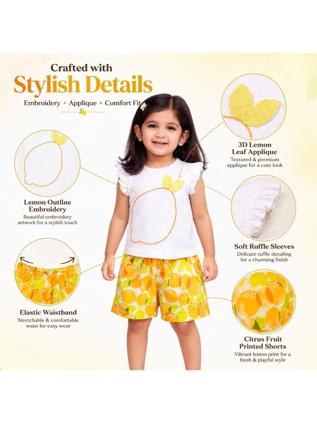 Girls T-shirt with Shorts 3