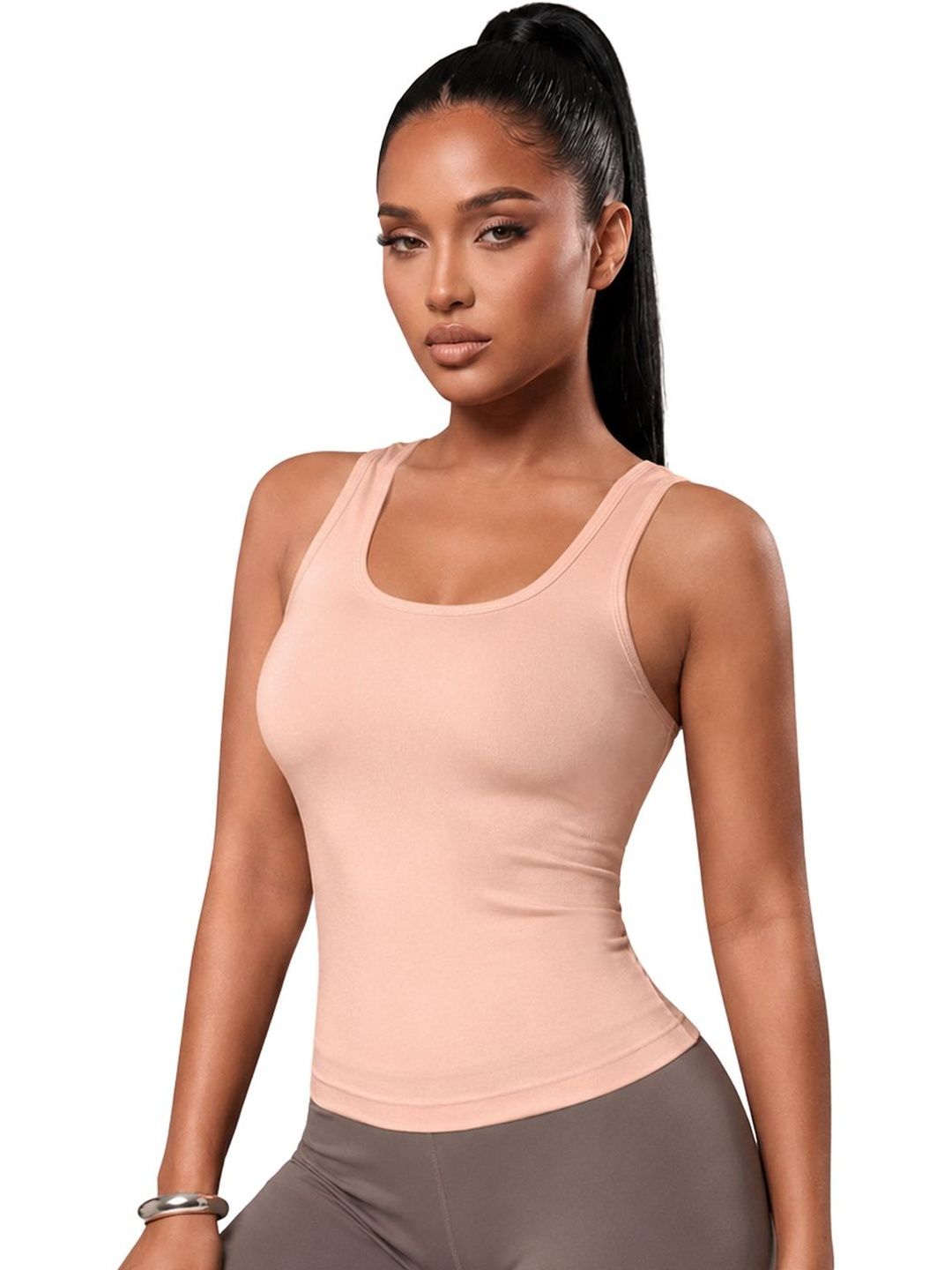 FBAR Women Solid Sleeveless Tank Top