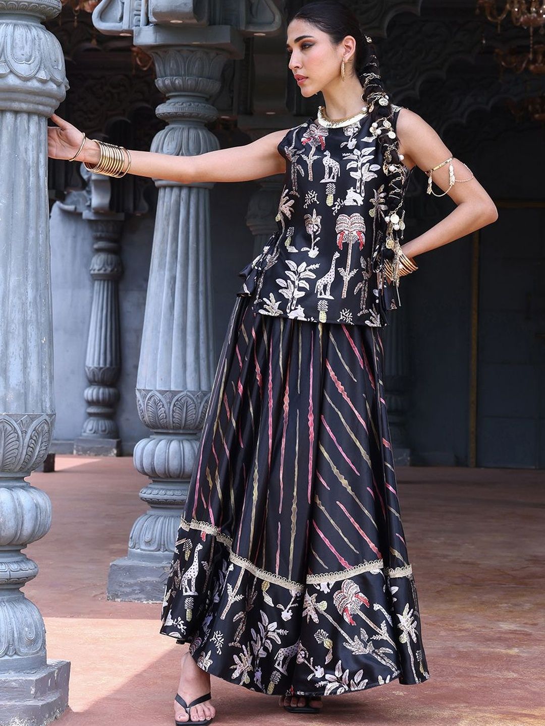 Printed Ready to Wear Lehenga & 4