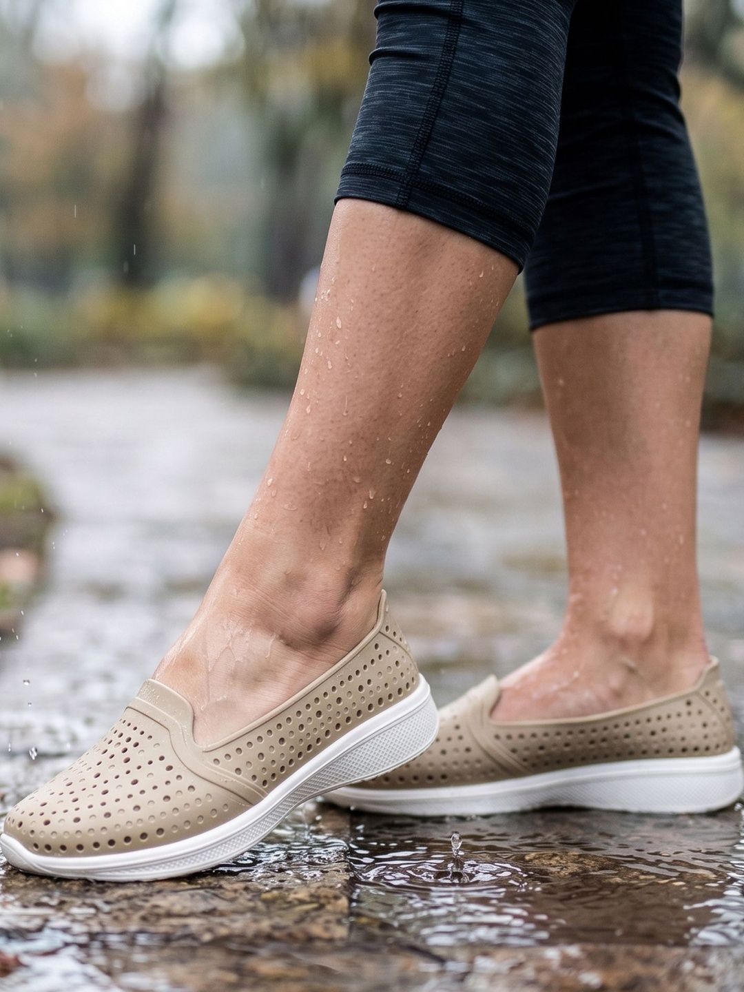 Ajanta Round Toe Slip-On Ballerinas