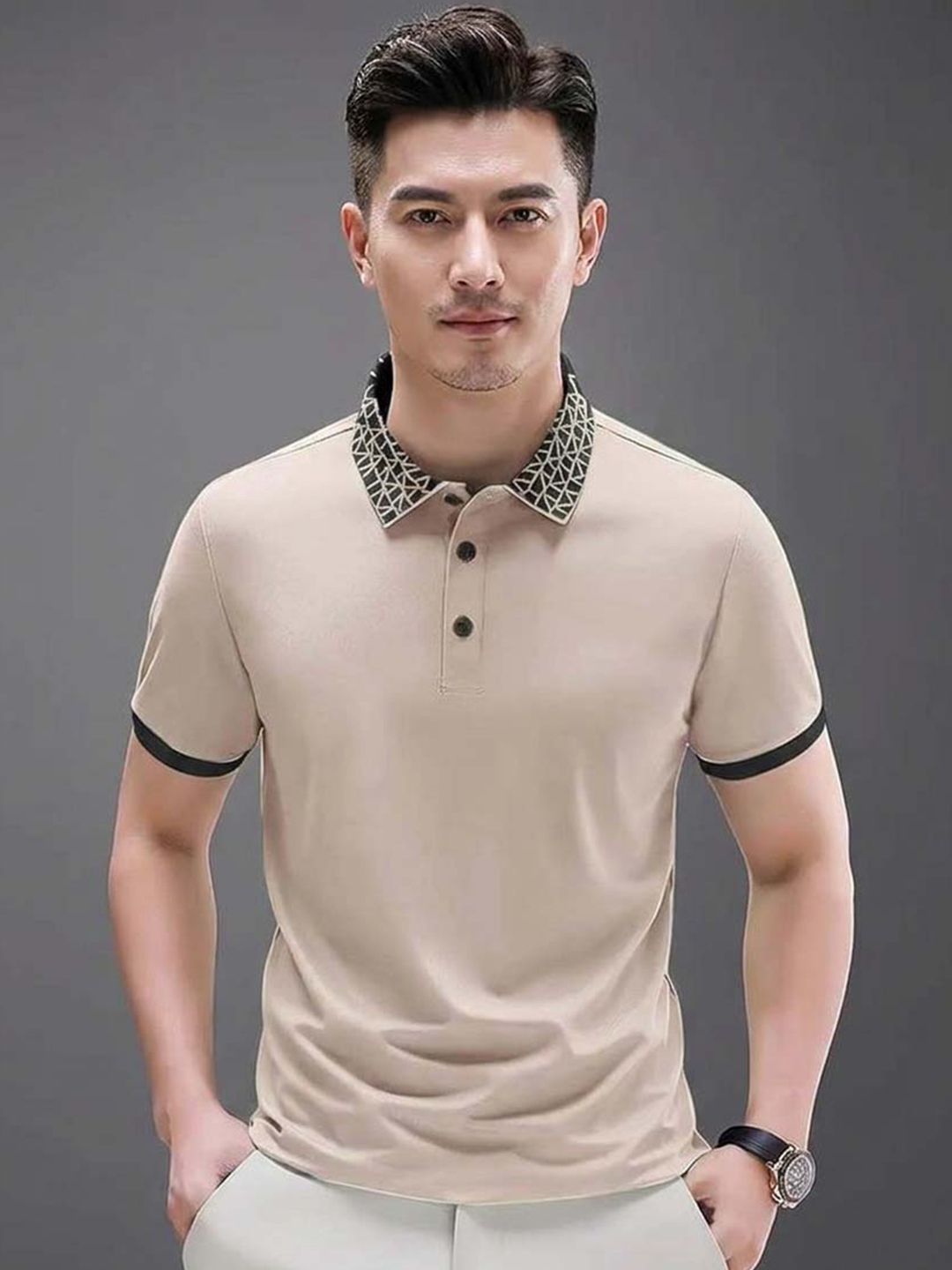 Moda Rapido Men Polo Collar T-shirt