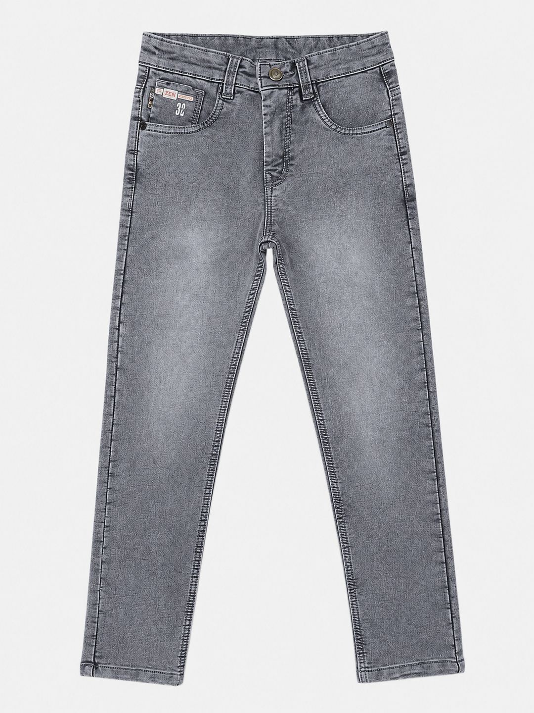 Buy DF ZENS Boys Regular Fit Mid-Rise Heavy Fade Stretchable Jeans
