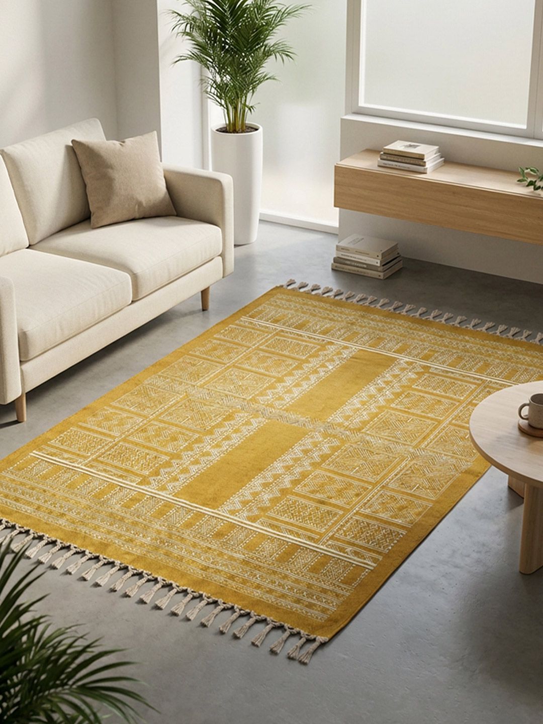 Peepul Tree Ethnic Motifs Cotton Carpet