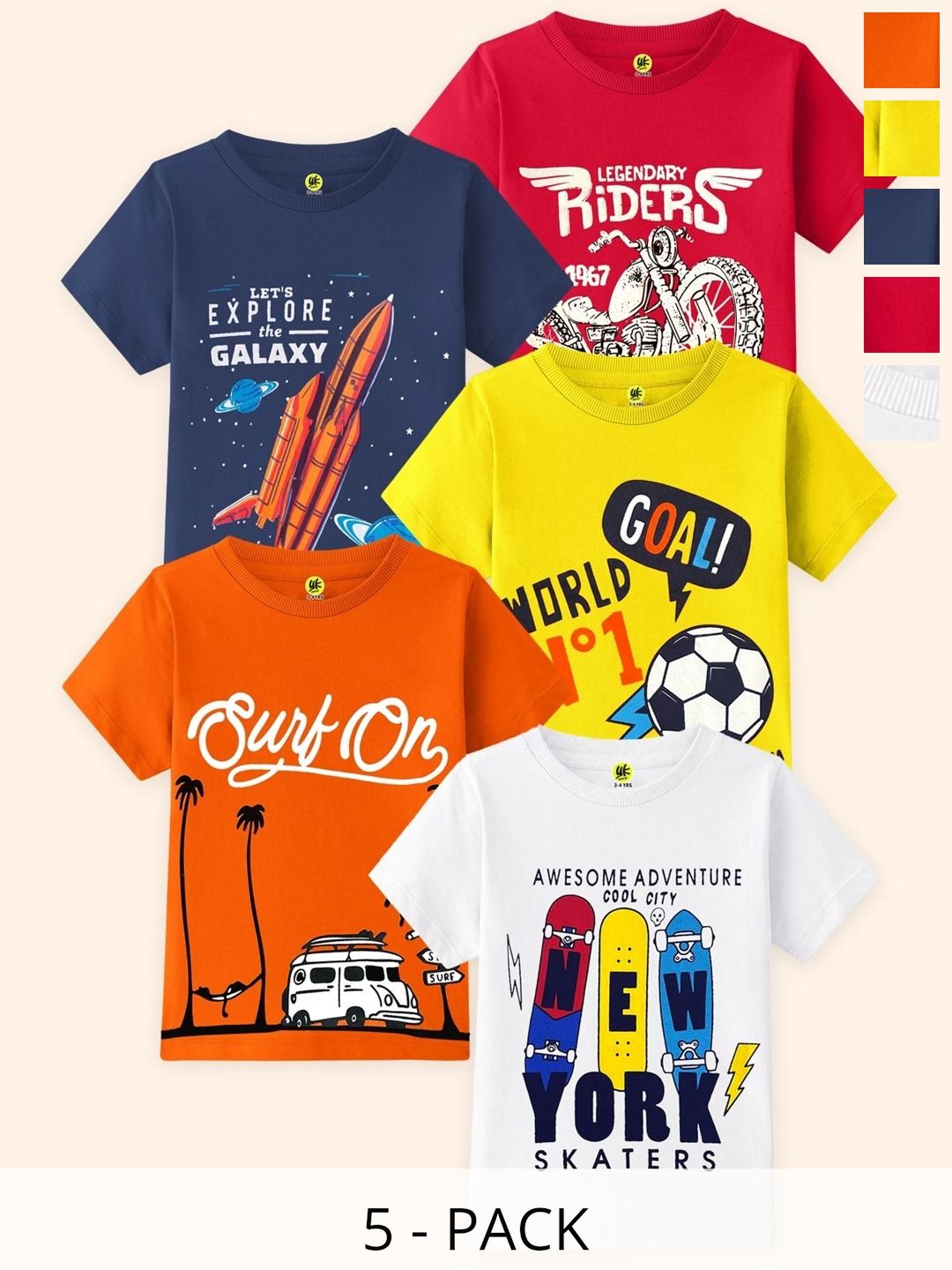 YK Boys 5 Printed T-shirt