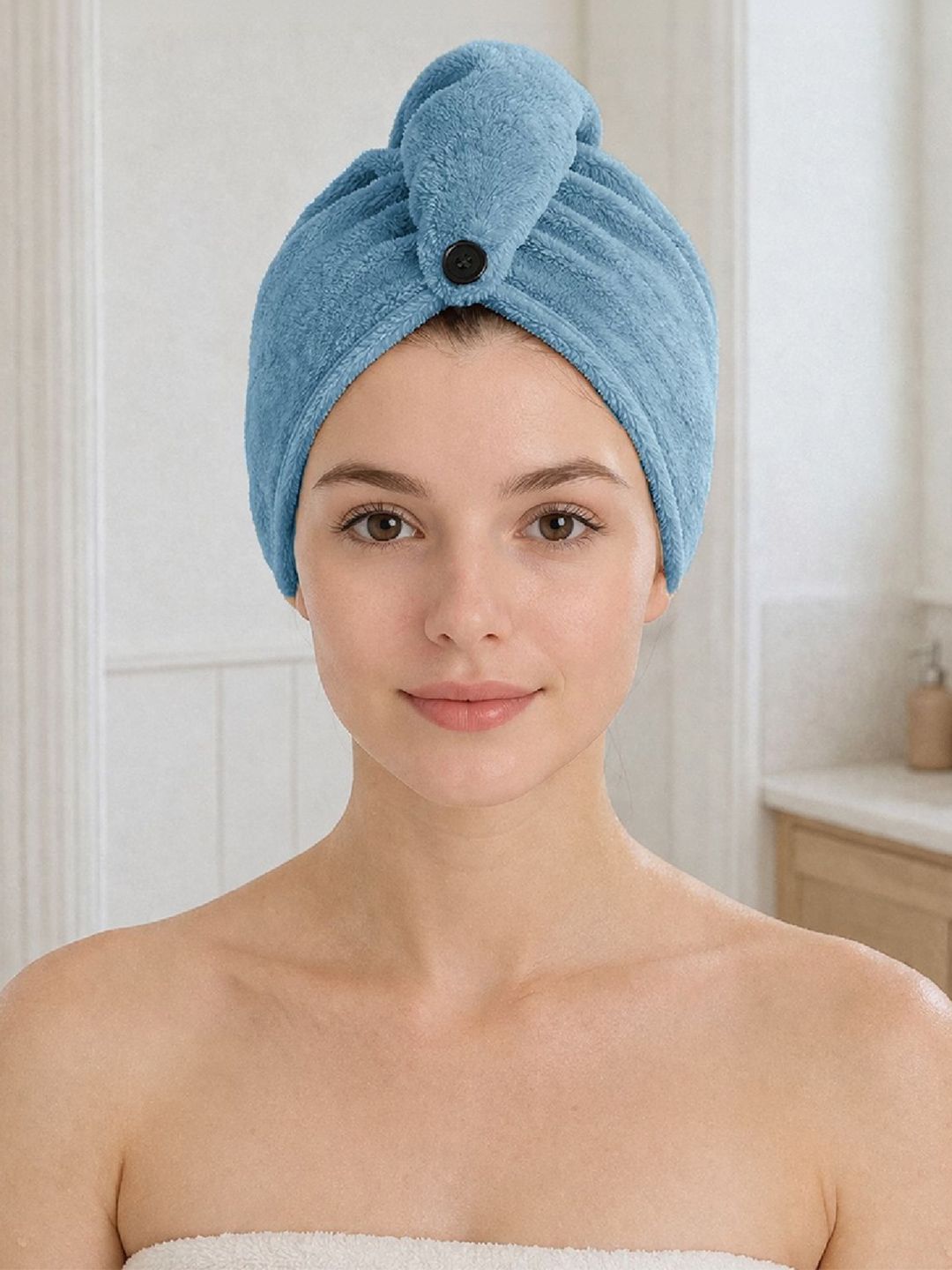 LUXEHOME INTERNATIONAL Blue & Blue 1 400 GSM Bath Towel