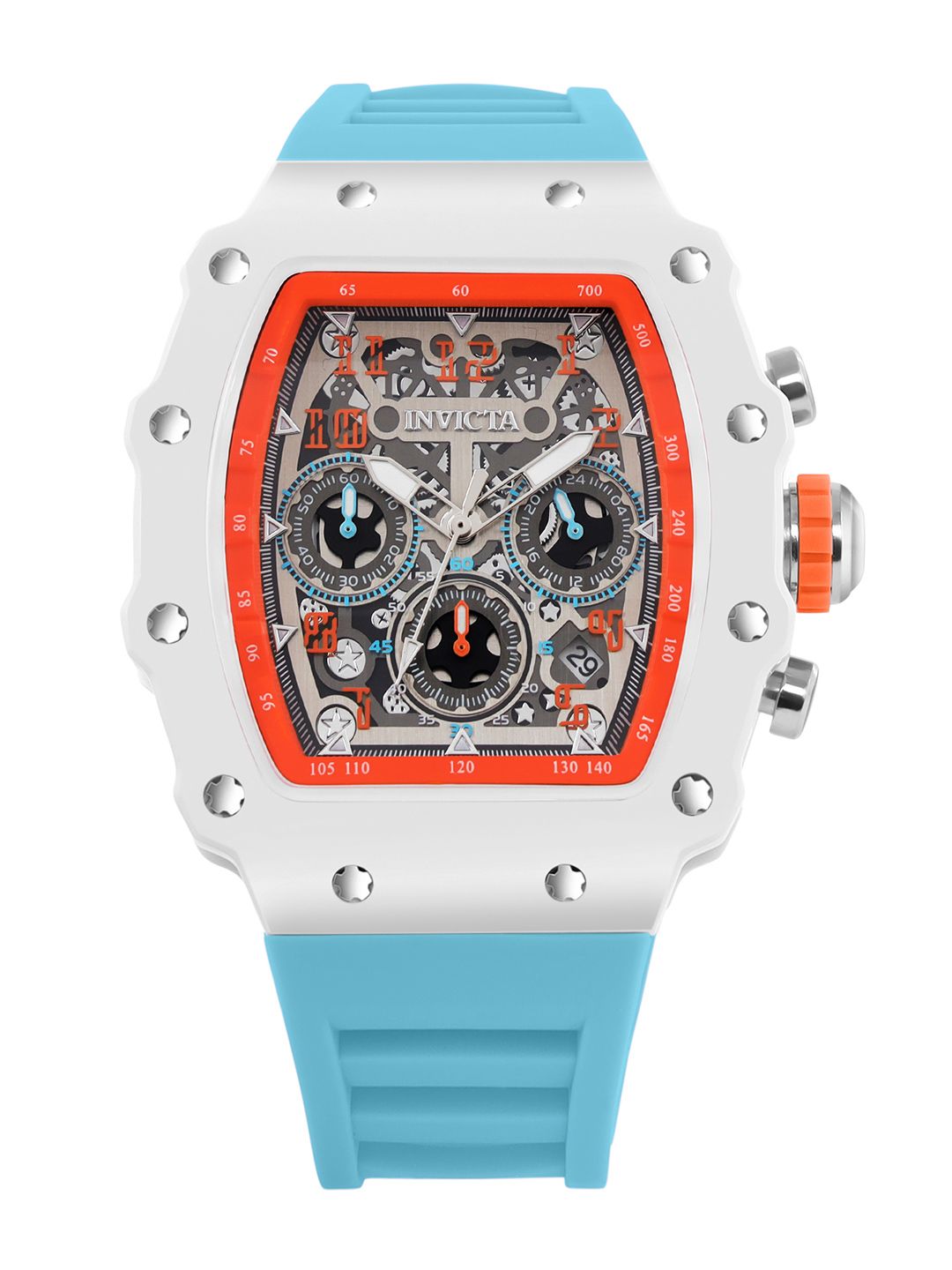 Men F2 Racing Quartz Silver Dial Analog Watch - 69731