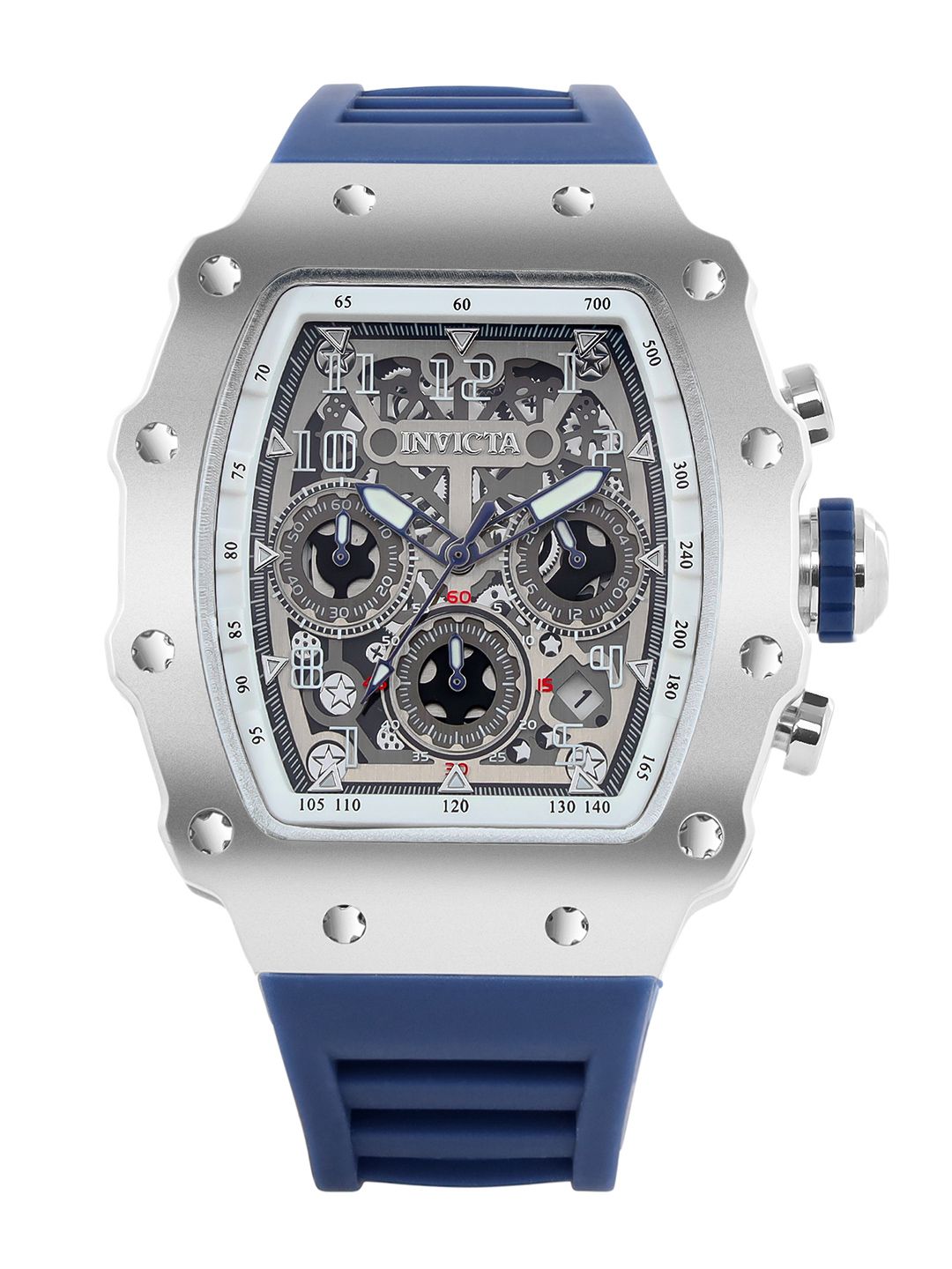 Men F2 Racing Quartz Silver Dial Analog Watch - 69703