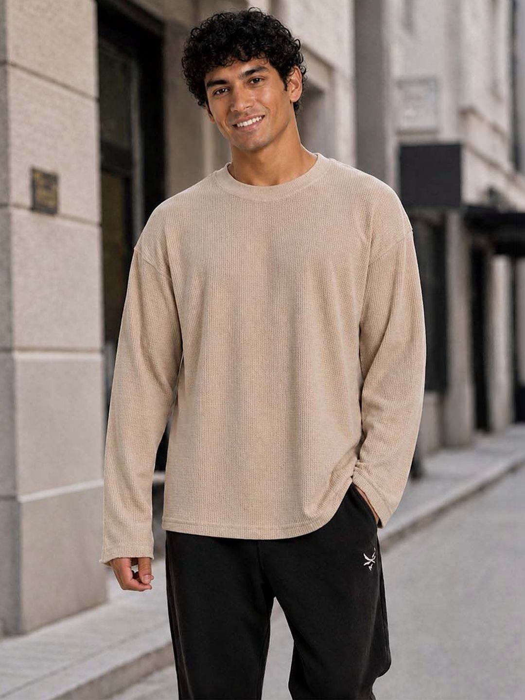 Oversized Baggy T-Shirt for Men | Relaxed Fit Round Neck T-Shirt