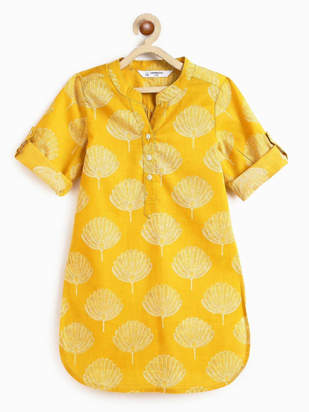 Campana Girls Ethnic Motifs Printed Kurta