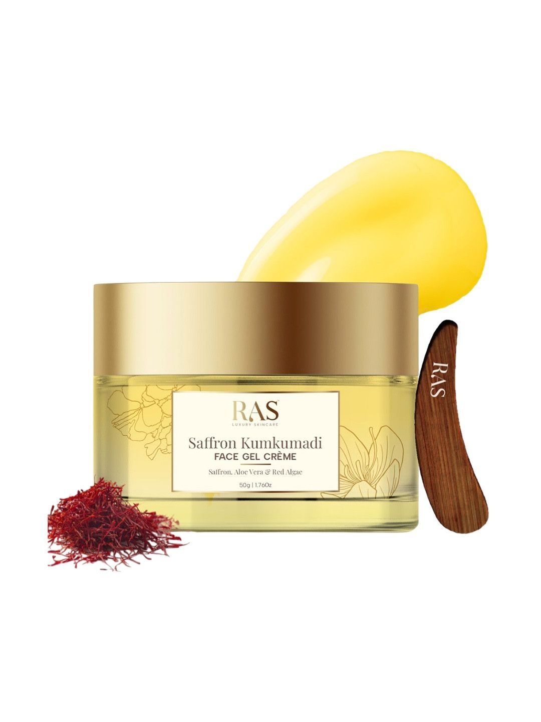 RAS LUXURY OILS Saffron Kumkumadi Face Gel Day Cream- 50g