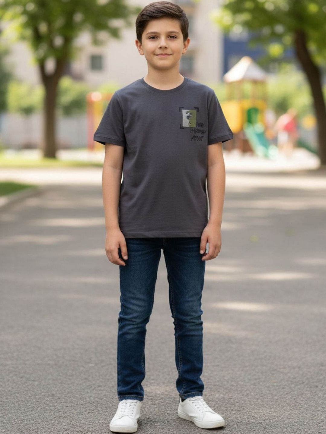 V-Mart Boys Printed T-shirt