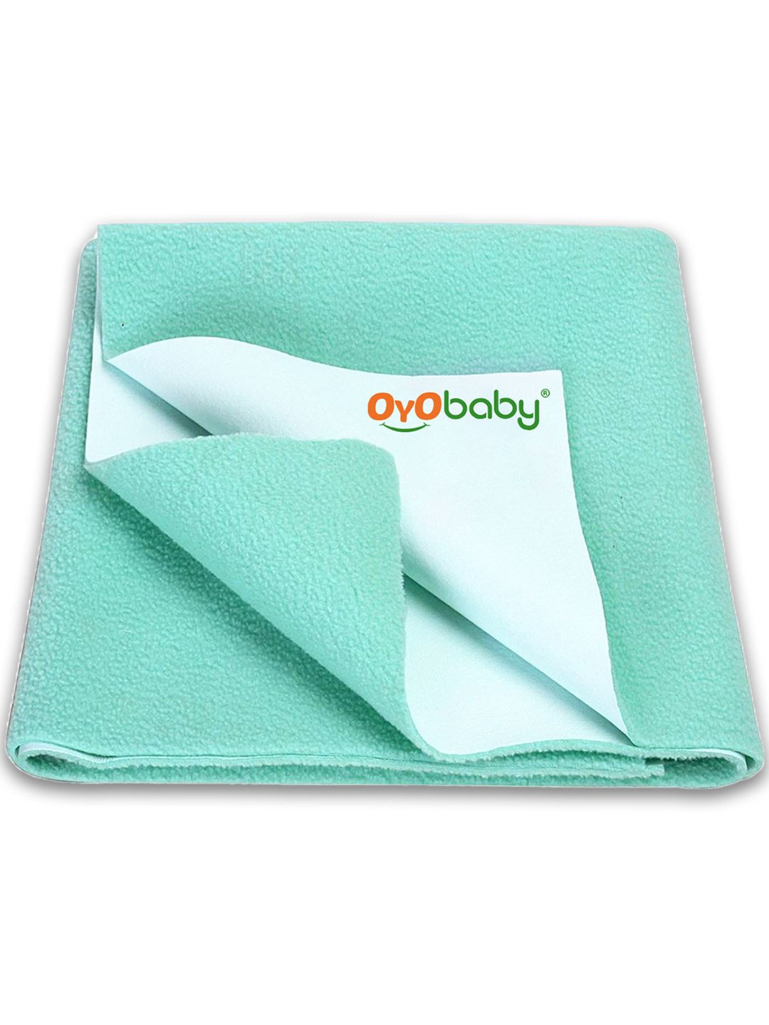 OyO Baby Sea Green Waterproof & Baby Dry Sheet Polycotton Mattress Protector