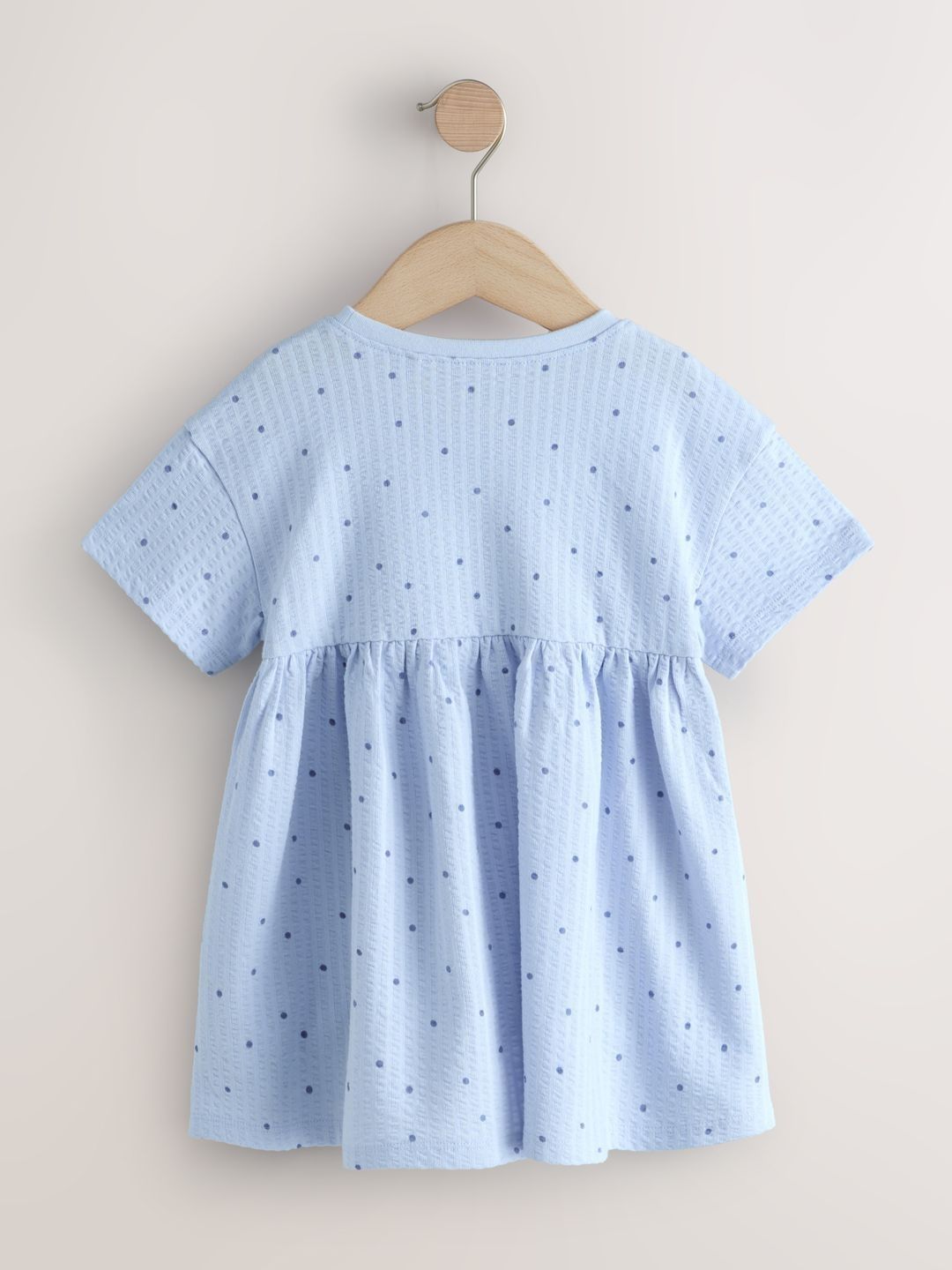 Girls Polka Dots Round Neck Dress 2