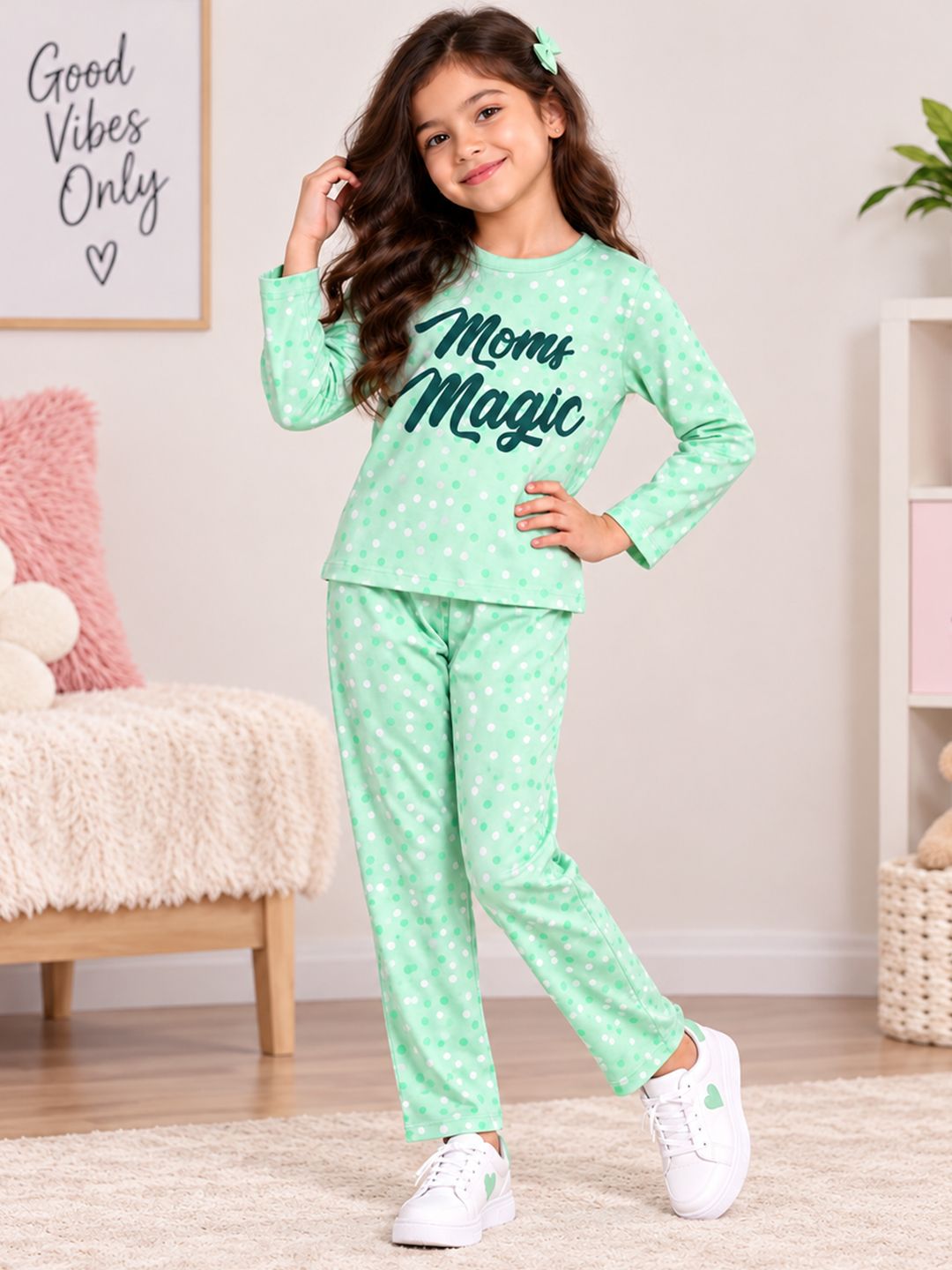 Buy Here&Now X Denikid Girls Pure Cotton Printed T Shirt With Leggings -  - Apparel for Girls