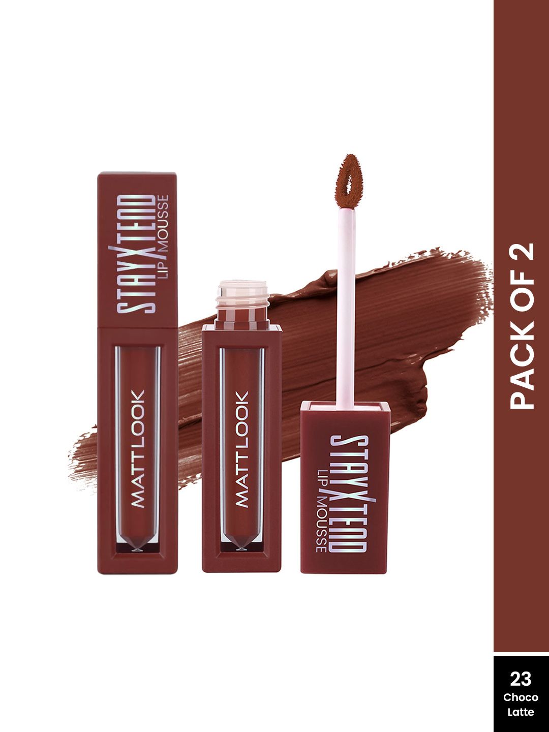 Buy MATTLOOK Stayxtend Set Of 2 Lip Mousse Enriched With Vitamin E   4 Ml Each  Choco Latte -  - Personal Care for Women