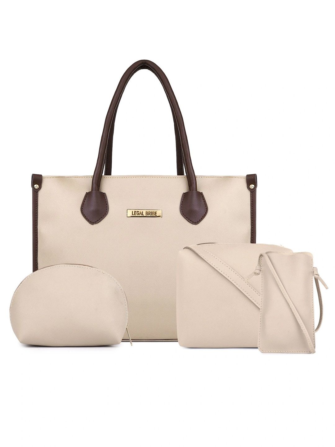 Buy LEGAL BRIBE Set Of 4 Structured Tote Bag With Pouches With Pouch -  - Accessories for Women
