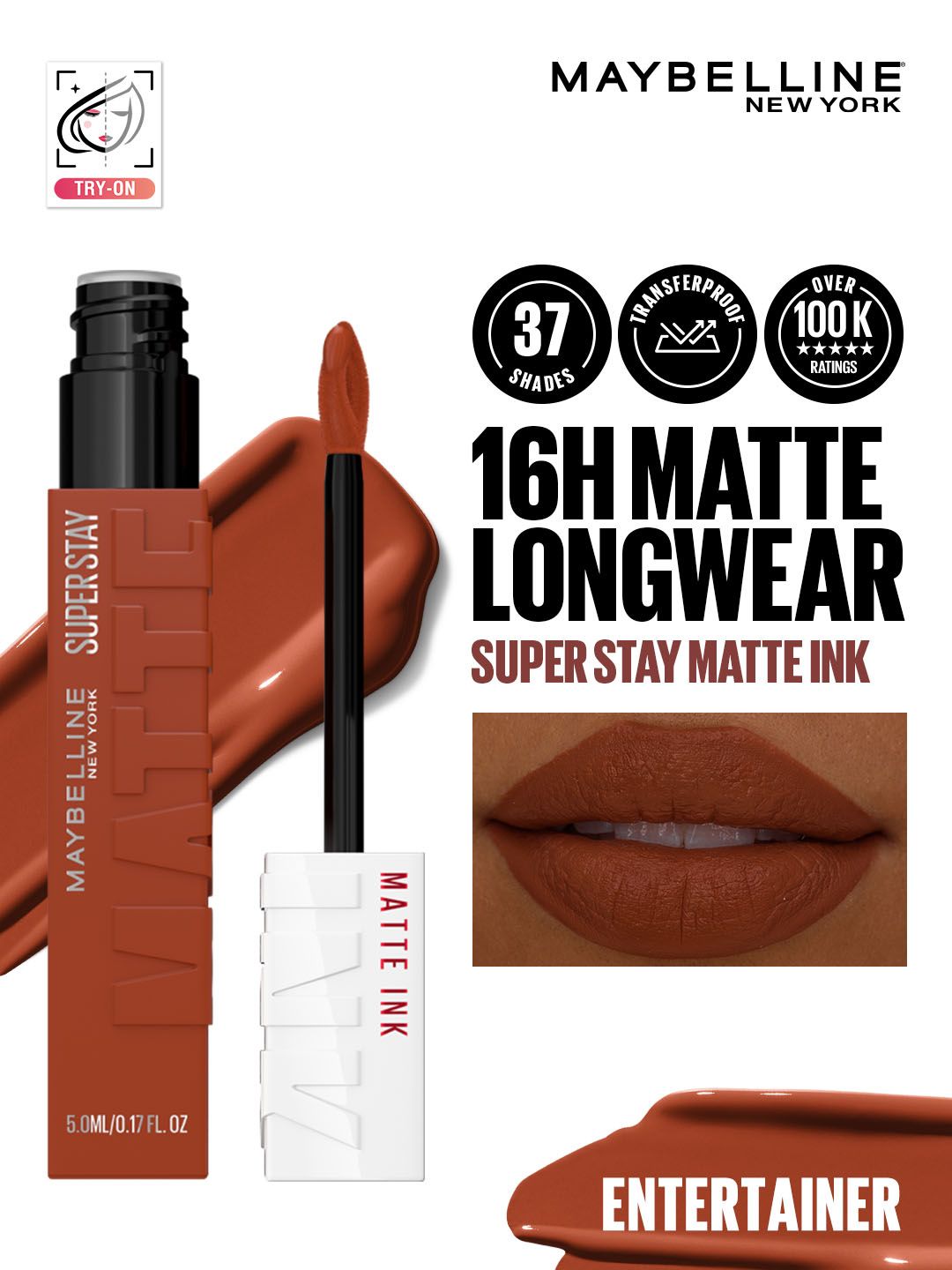 Buy Maybelline New York Superstay Matte Ink Matte Liquid Lipstick 5ml   Entertainer -  - Personal Care for Women