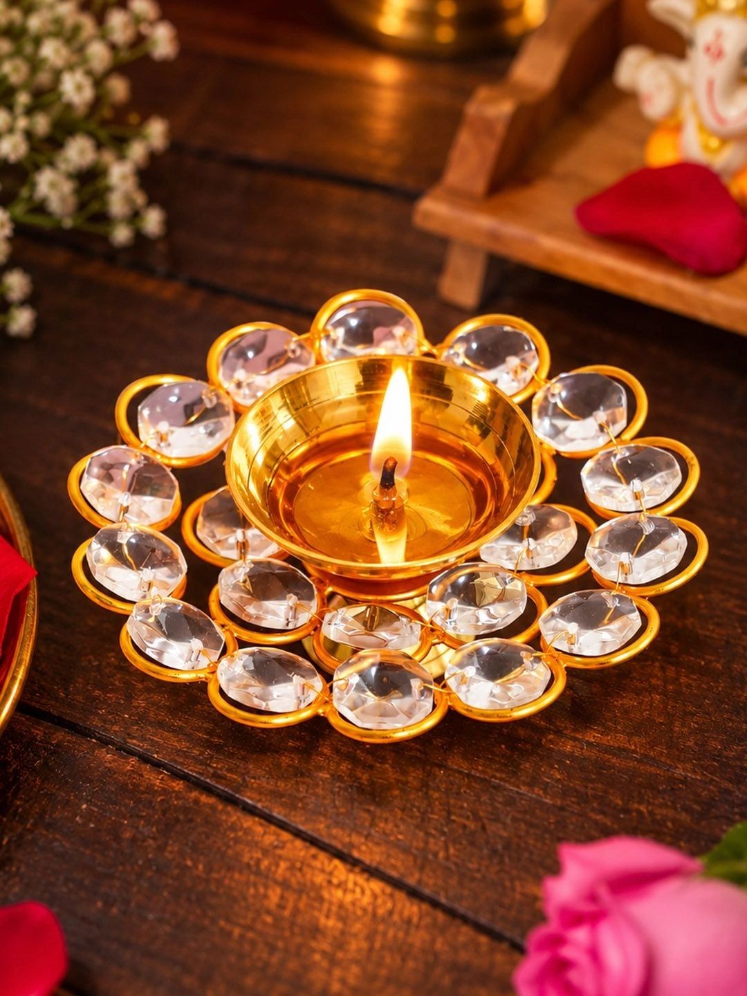 TIED RIBBONS Brass Antique Diwali Diyas