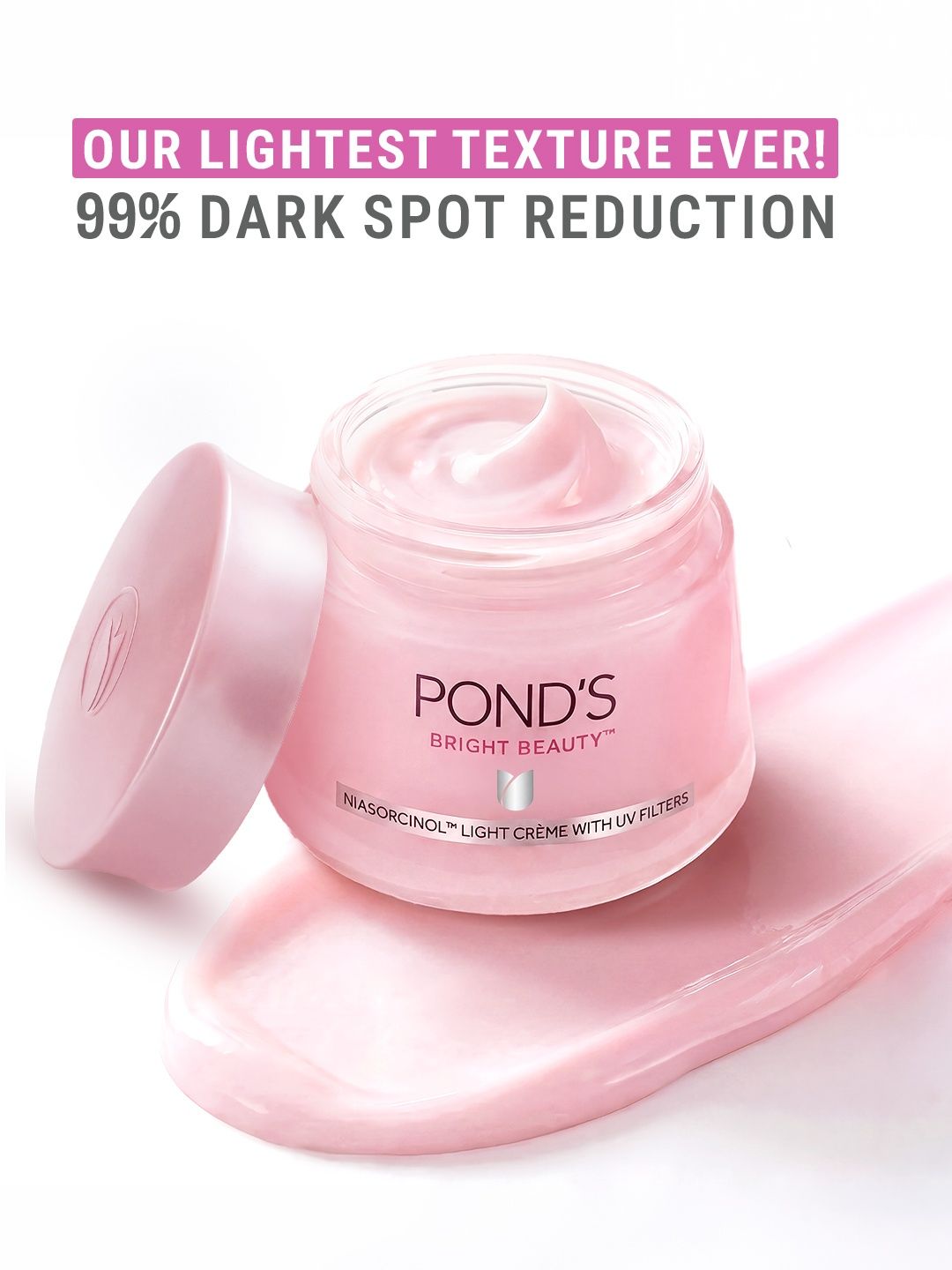 Ponds Bright Beauty Light Cream with UV Filter Niasorcinol for Dark Spots - 24g