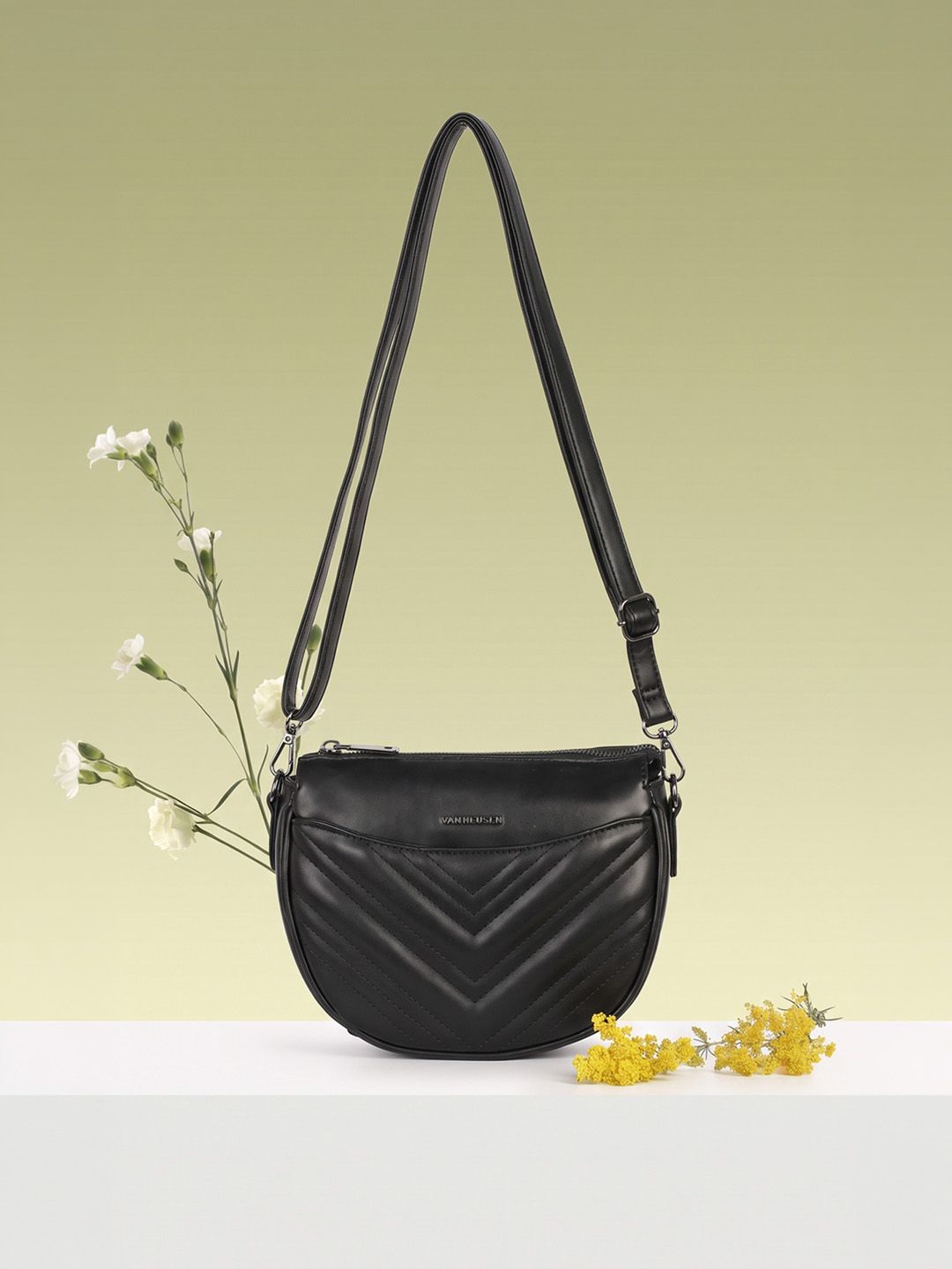 Van Heusen Quilted Structured Sling Bag