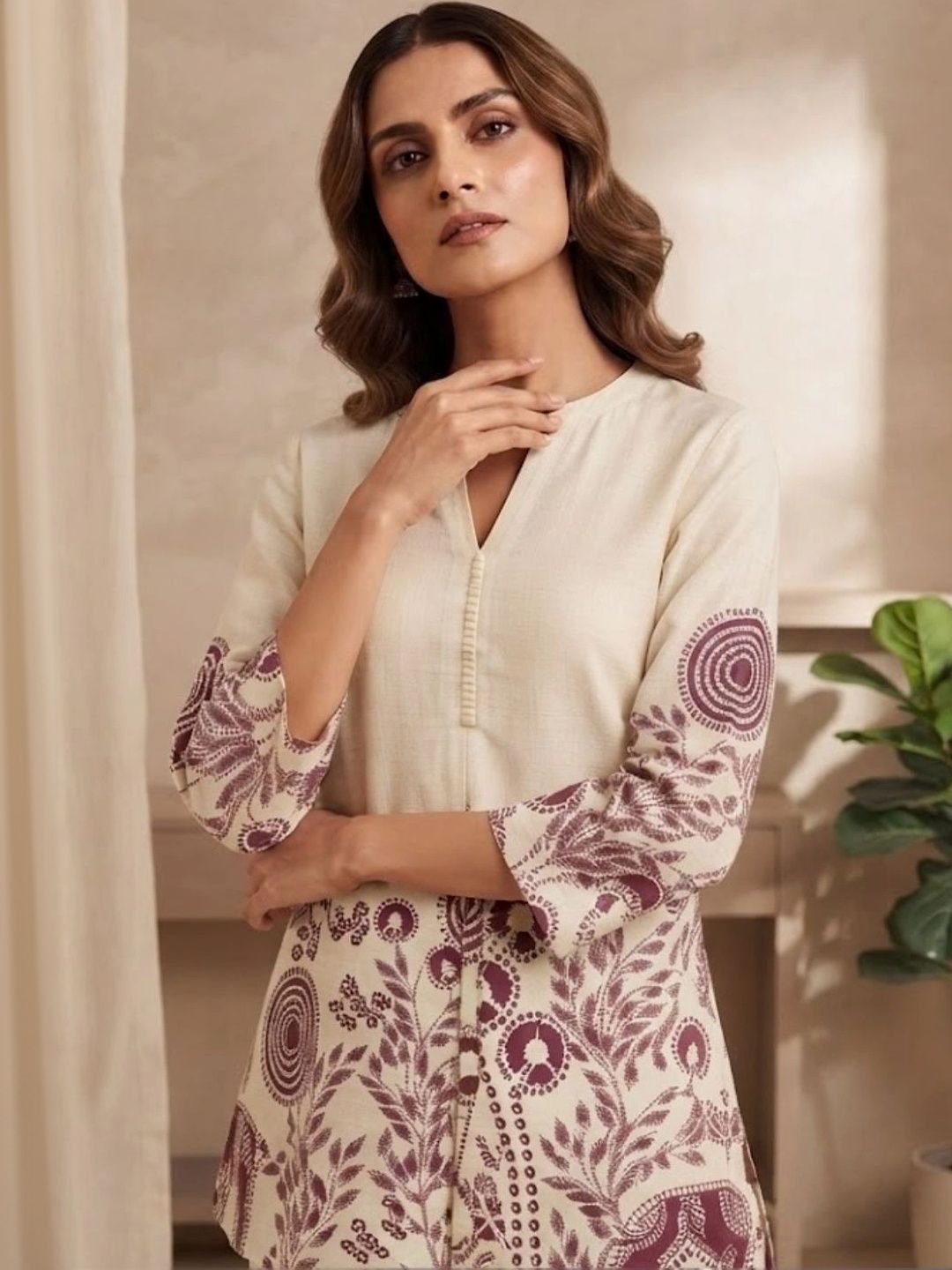 mokshi Cotton Printed Tunic with Palazzos