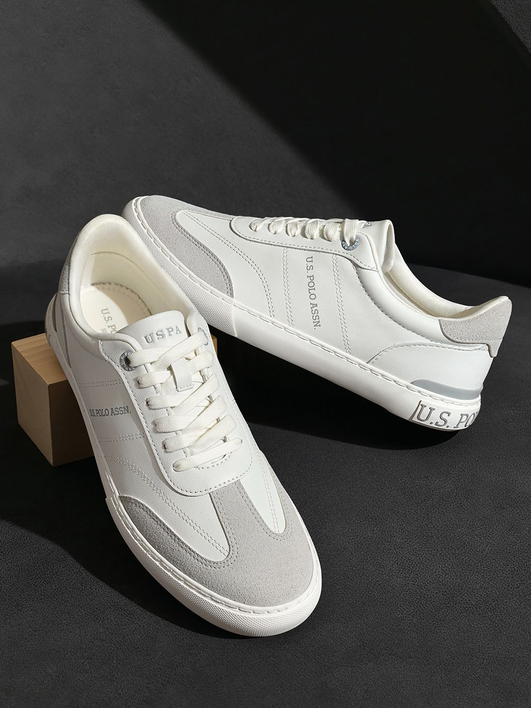 U.S. Polo Assn. Men GIAN 3.0 Off White Retro Sneakers