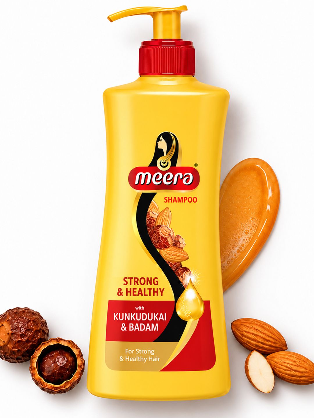 MEERA Strong & Healthy Shampoo with Kunkudukai and Badam 650ml