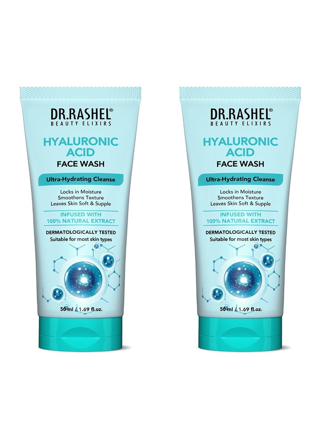 DR.RASHEL Set Of 2 Hyaluronic Acid Face Wash - 50 ml Each