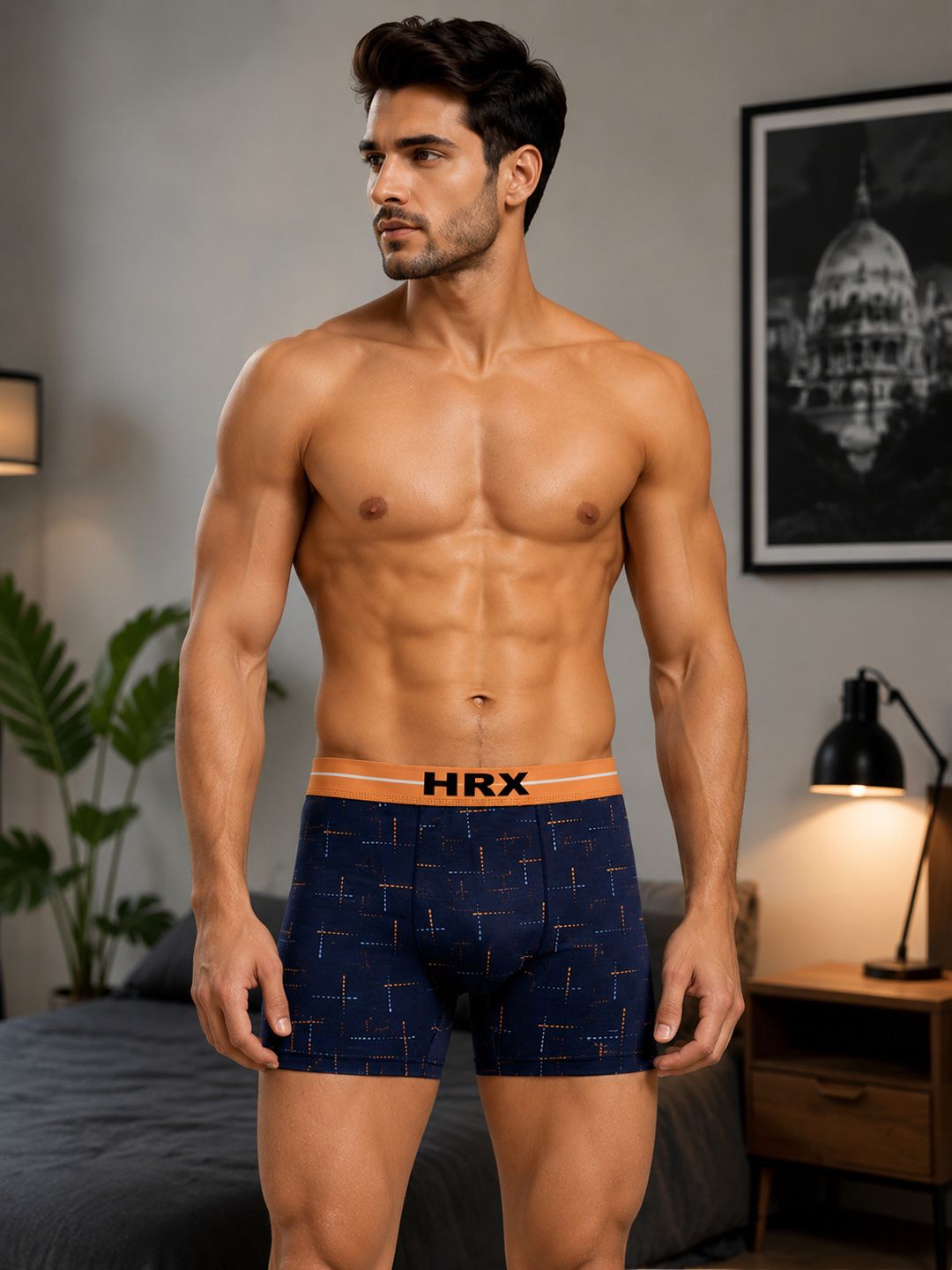 Buy HRX By Hrithik Roshan Cotton Blend Printed Trunks -  - Apparel for Men
