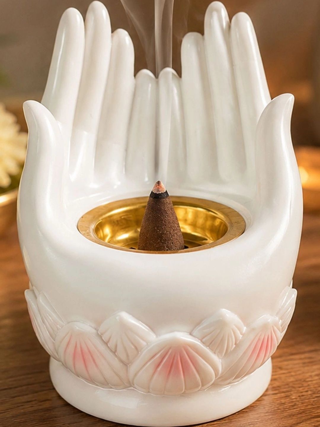 Ekhasa Small Lotus Buddha Hand Dhoop Stand