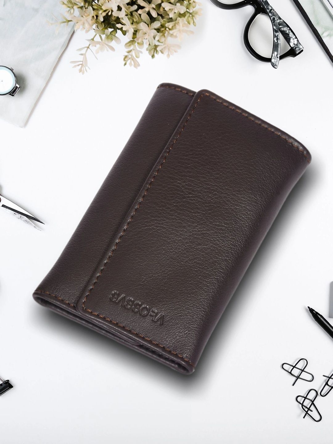 Sassora Genuine Unisex Leather Key Pouch