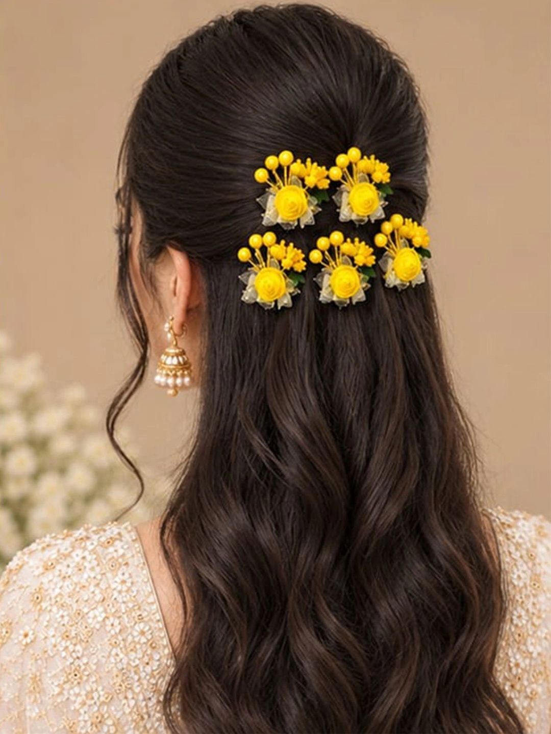 Buy Hair Flare Women Set Of 6 Floral U Pins -  - Accessories for Women