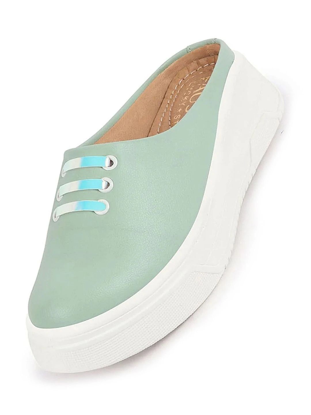 FAUSTO Women Outdoor Fashion Comfort Lace Design Open Back Platform Heel