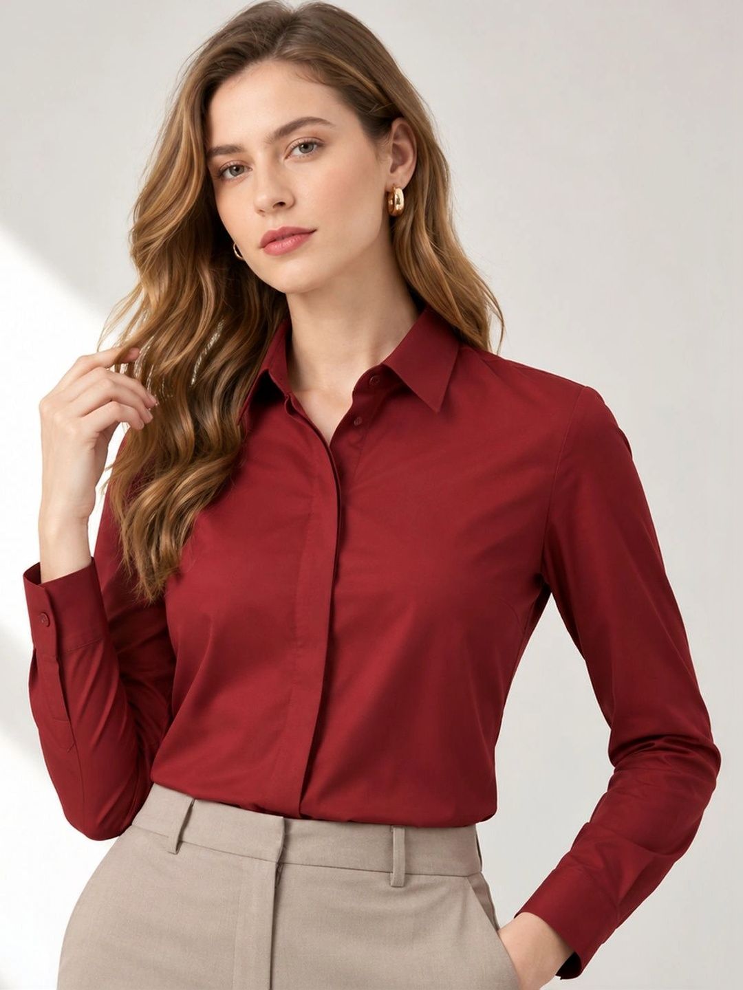 English Navy Original Long Sleeves Formal Shirt