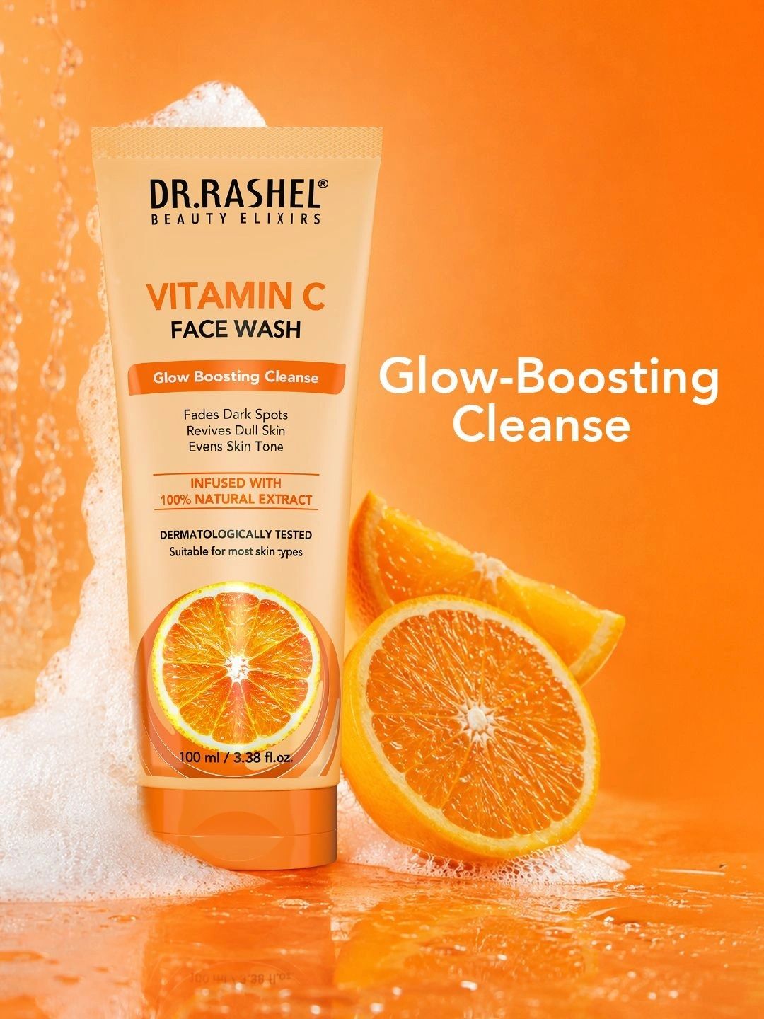 DR.RASHEL Vitamin C 100ml Facial Cleanser for Fresh & Radiant Looking Skin