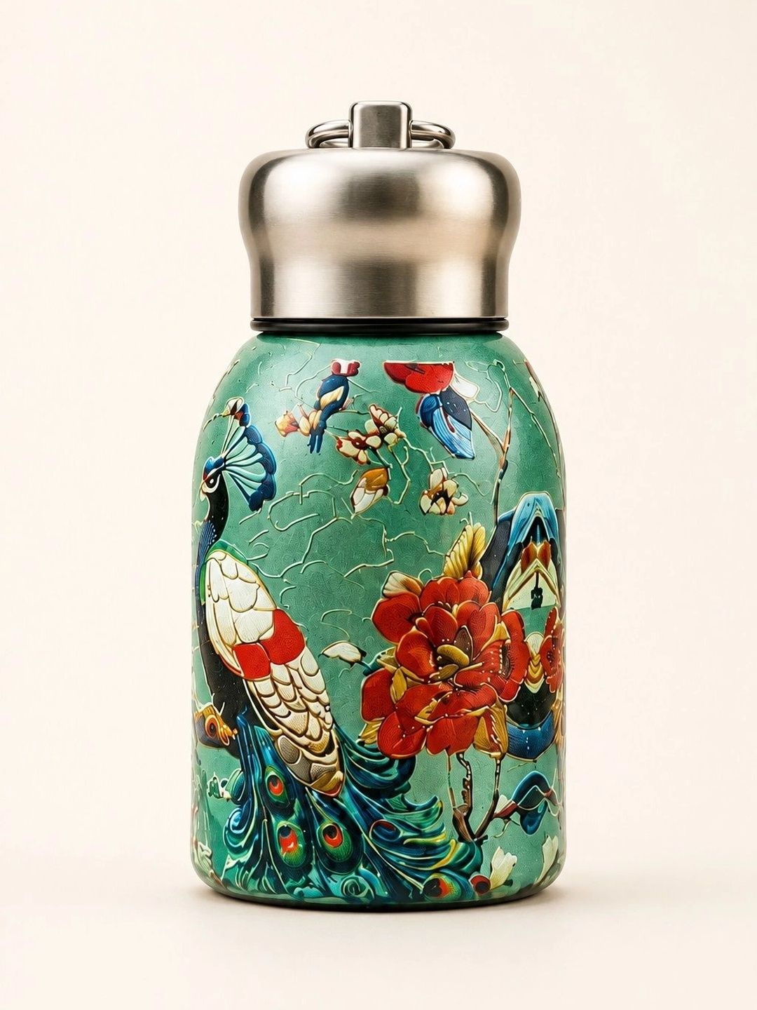 PIXNA Green & Red Single Stainless Steel Other Single Wall Vacuum Water Bottle 300 ml