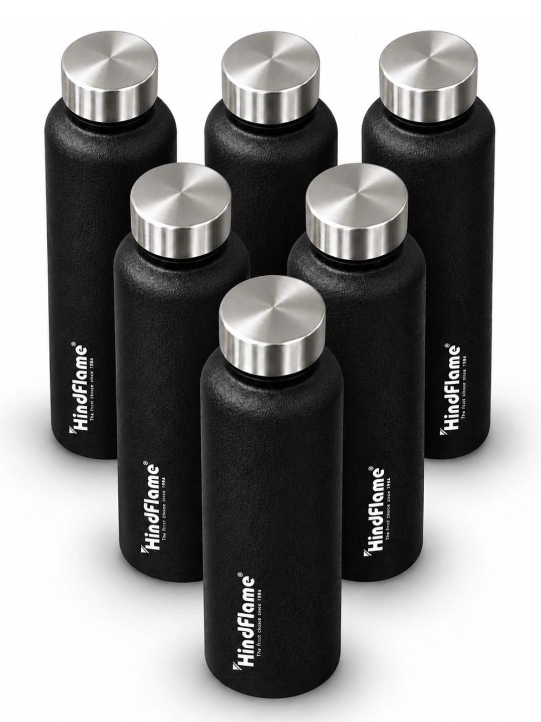 Hindflame Black Feather X Stainless Steel (Pack of 6) Wall Vacuum Water Bottle-1000ml