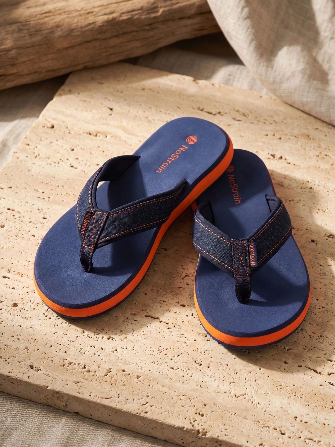 NoStrain Men Denim Slippers