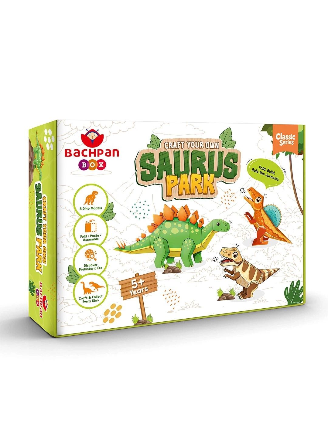Buy BACHPAN Craft Your Own Dinosaur 3D Models BPA Free Craft Work Toy -  - Toys And Games for Unisex Kids