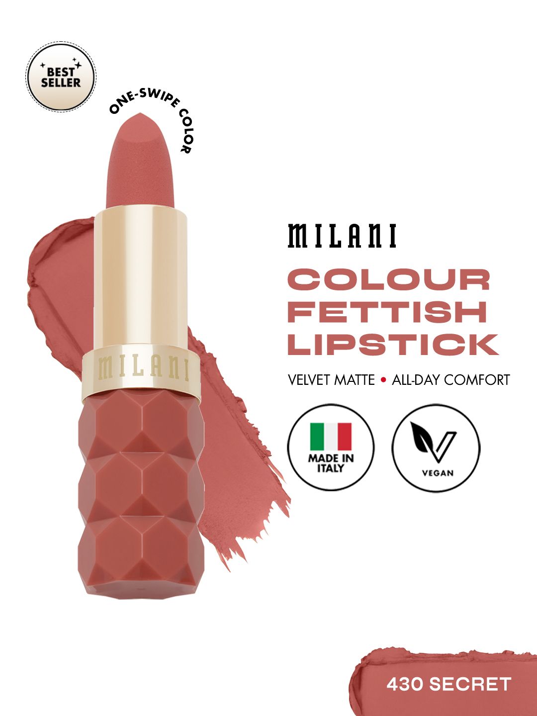 MILANI Color Fetish Matte Lipstick - Secret