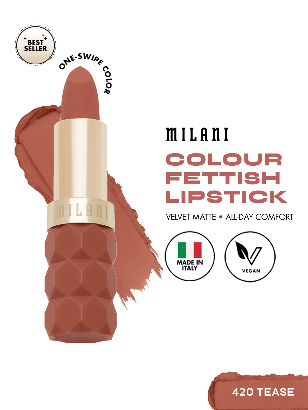 MILANI Color Fetish Matte Lipstick - Tease