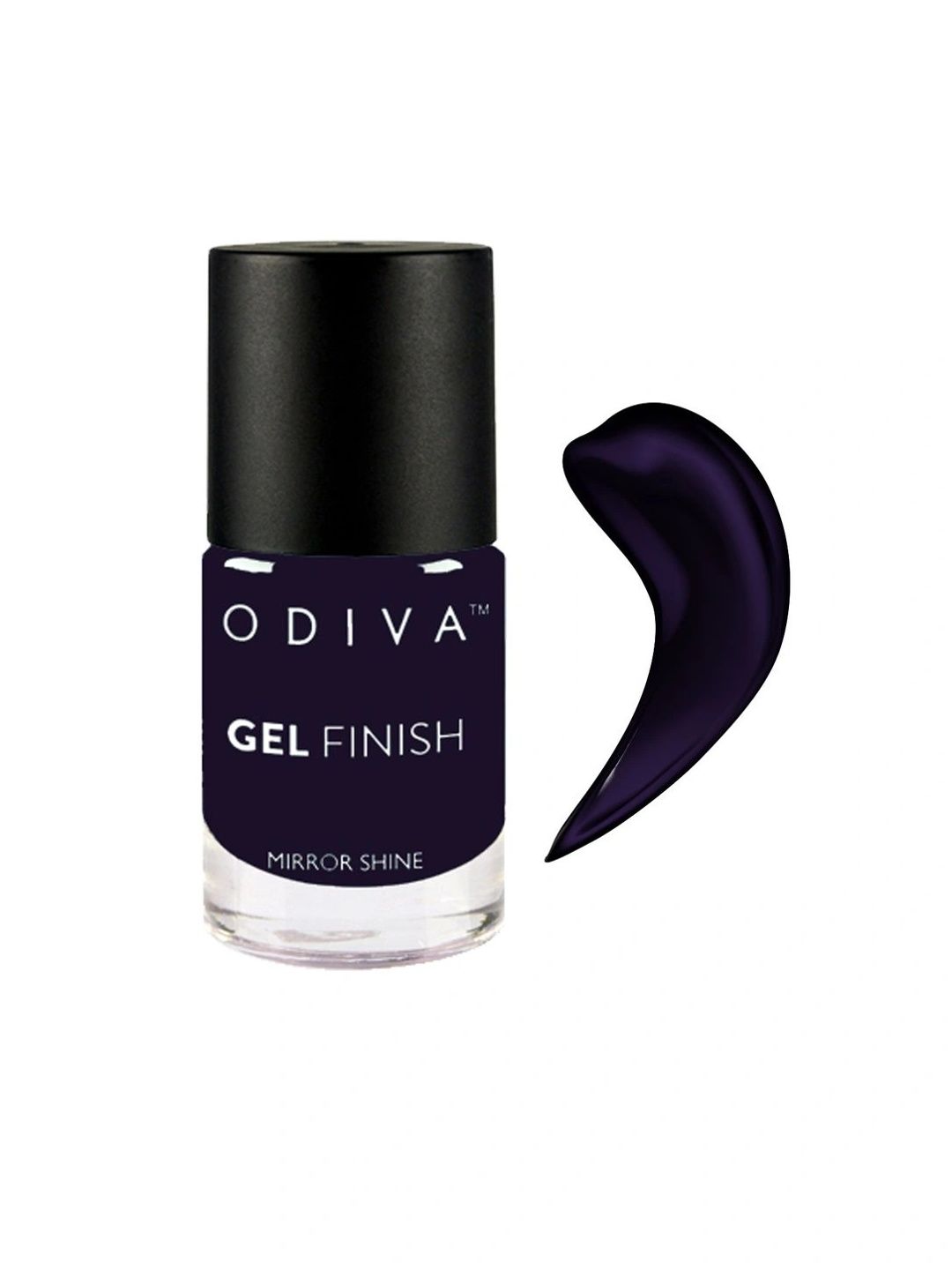 ODIVA Mirror Shine Gel Finish Nail Polish - 11 ml - Royal Purple Cocktail 070