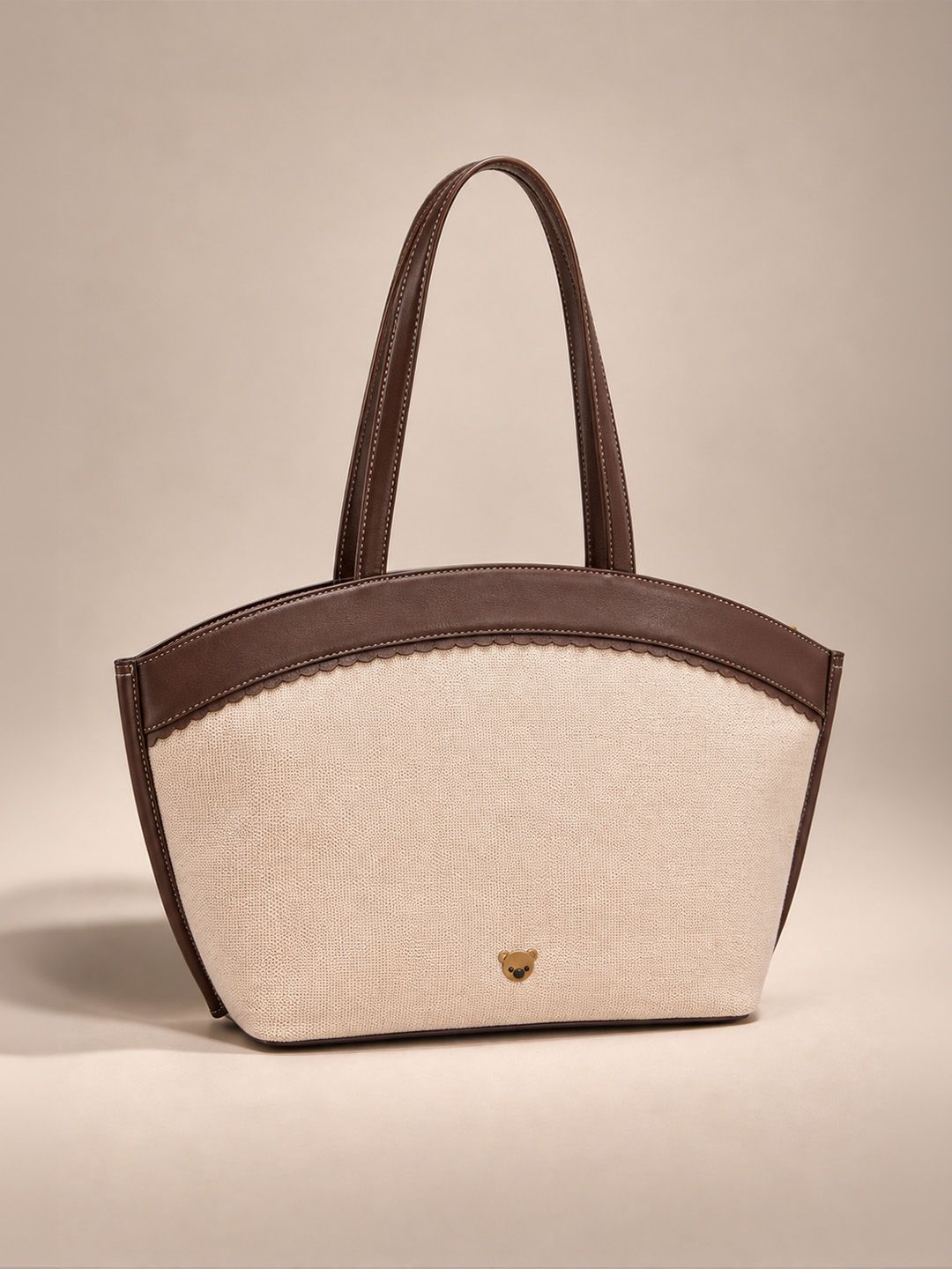 Lino Perros Monroe Solid Synthetic Leather Mini Shopper Tote Bag