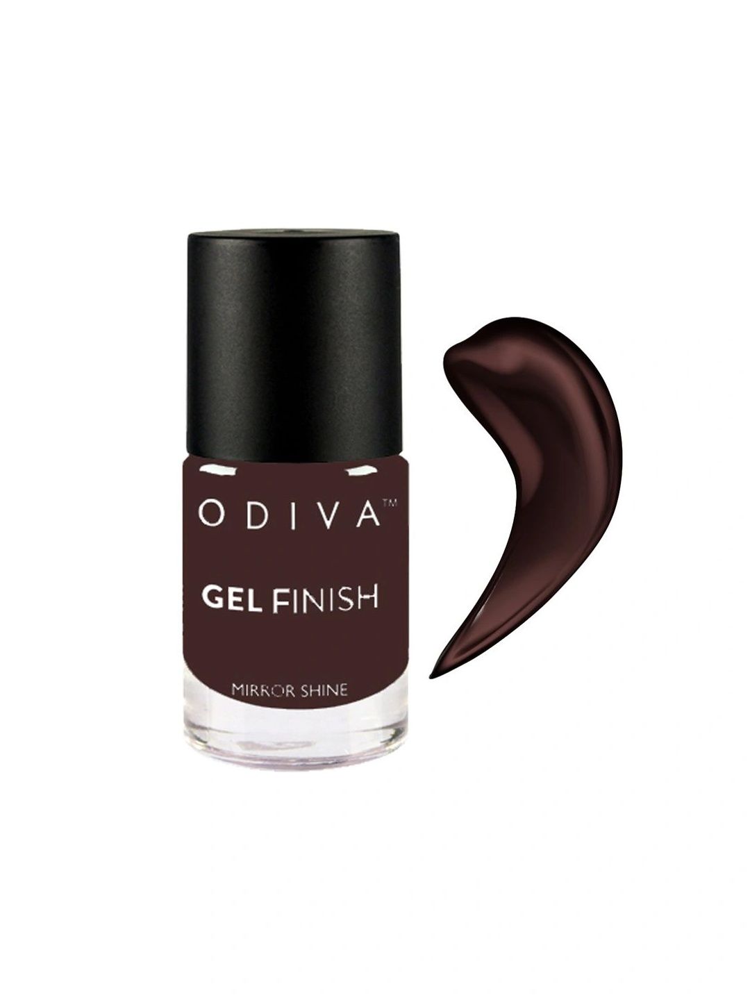 Buy ODIVA Mirror Shine Gel Finish Long Wearing Nail Polish 11ml   Burgundy Wine 10 -  - Personal Care for Women