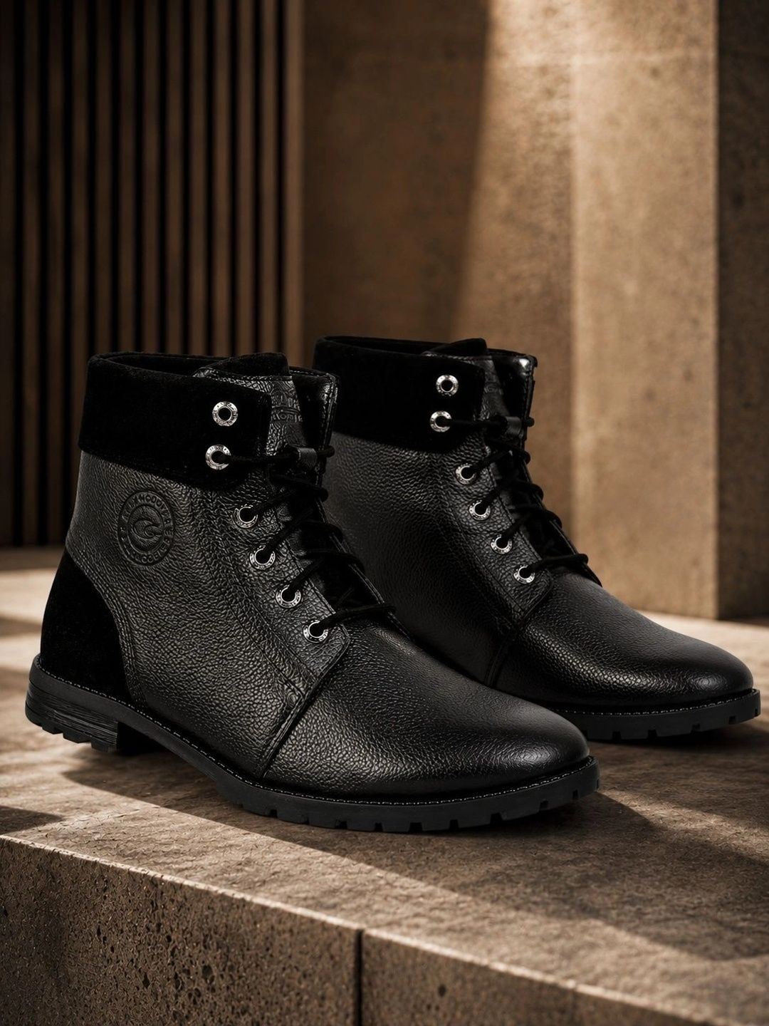 Buy Allen Cooper Men Leather High Top Boots -  - Footwear for Men
