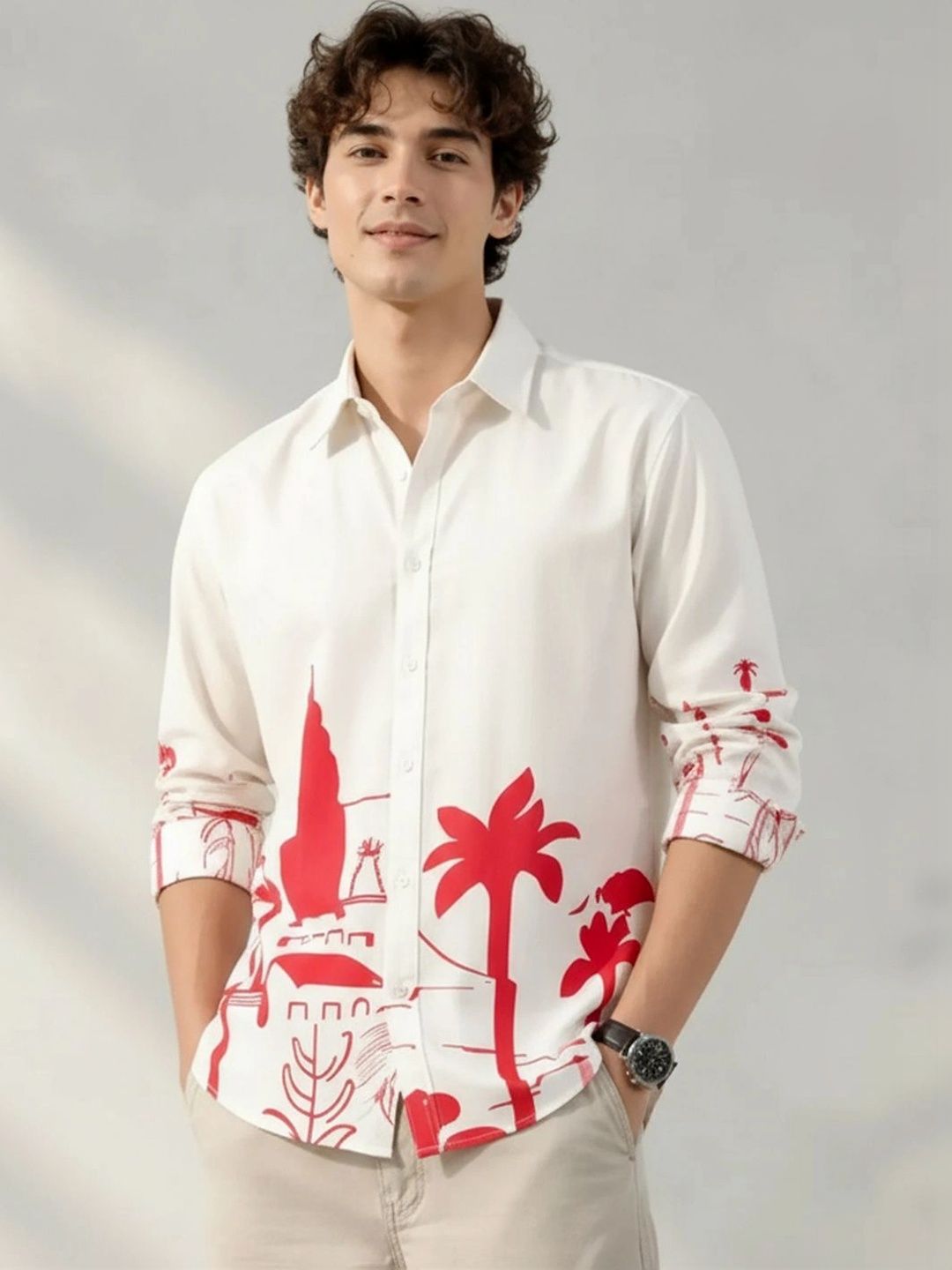 glitchez Men Standard Printed Casual Shirt