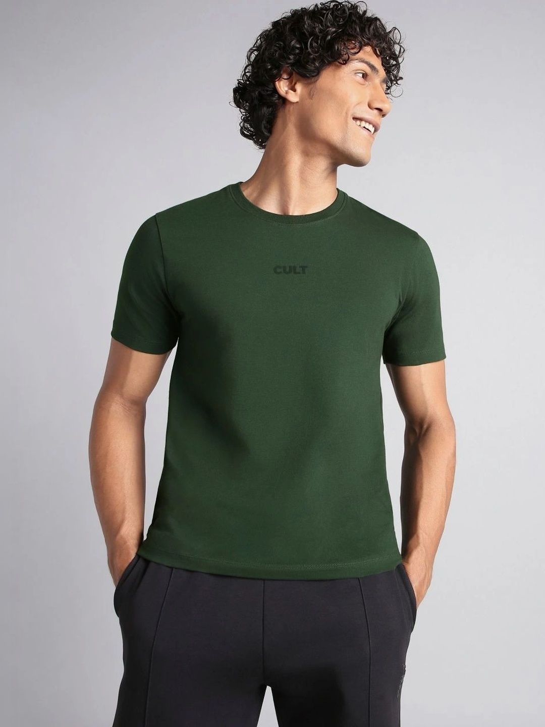 CULT Men's Green Soft Form Classic T-shirt