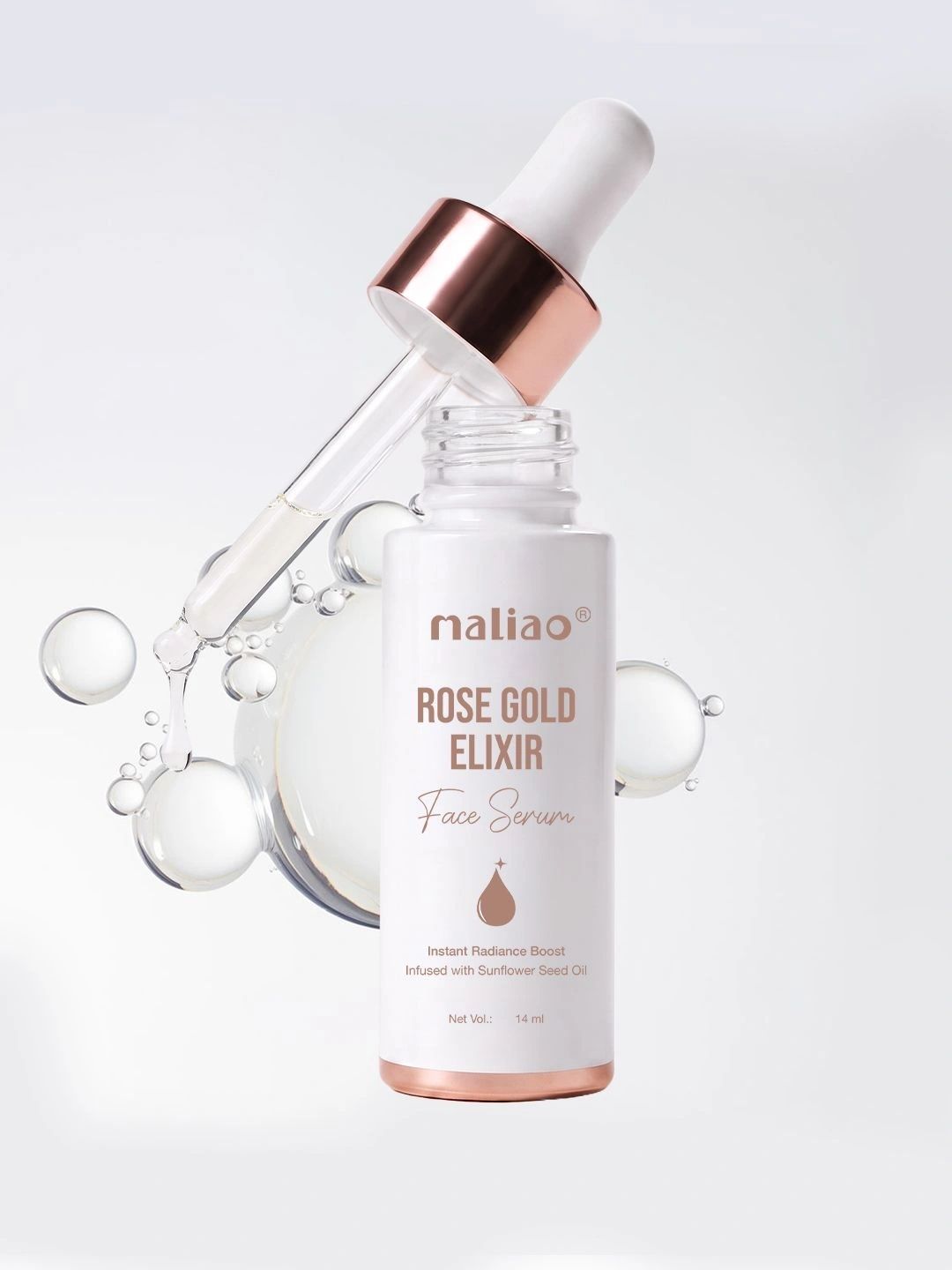 Maliao Lightweight Rose Gold Elixir Face Serum - 14 ml