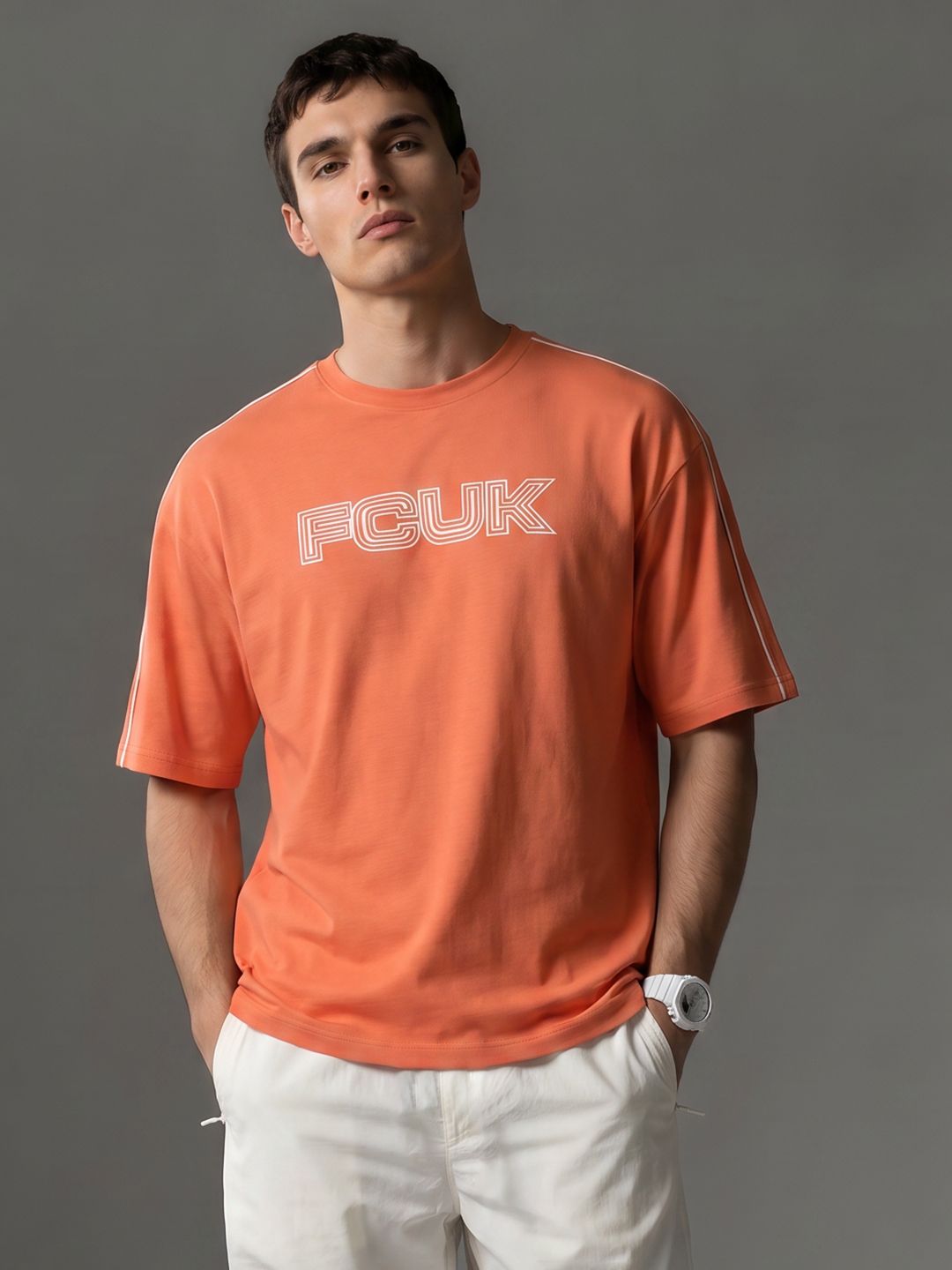 FCUK Men Brand Logo Printed T-shirt