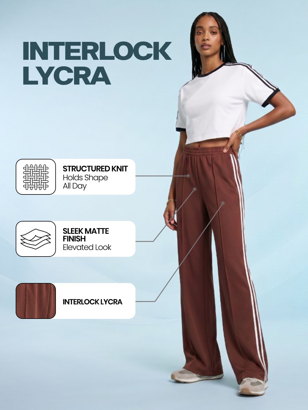 SPORT STREET by glitchez Women Wide Leg Track Pants